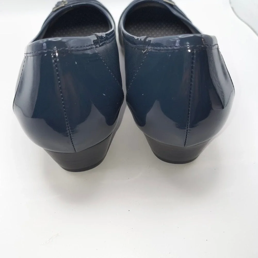LifeStride Flats Womens 11M Navy Blue Buckle Detail LifeSystem Comfort Shoes
